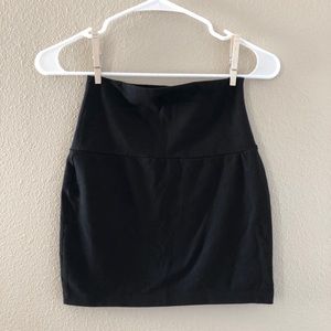 Black bodycon mini skirt